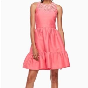 KATE SPADE Pink Pearl Embellished Mikado Dress